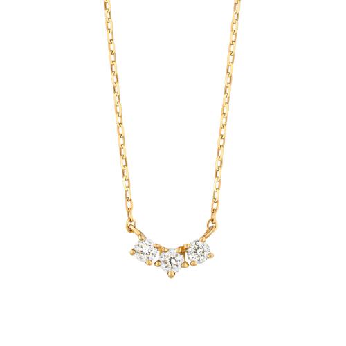 K10 トリロジアダイヤモンドネックレス（YG）