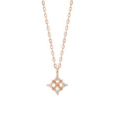 K10ダイヤモンド 4石ネックレス（PG）