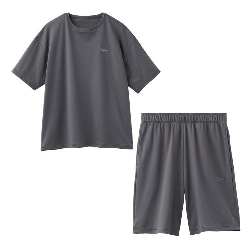 コンフォートポンチ ショートハーフ セットアップ ユニセックス チャコール S→XL