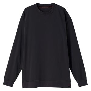 ウィダンシー クルーネックXL ブラック リカバリームーヴ エンボスロゴTシャツ メンズ ブラック M→XL＜医療