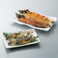 吉本の鮎塩焼き鰻炭火焼セット