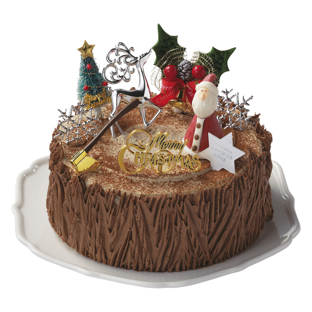 【クリスマス】切り株アールグレイショコラケーキ