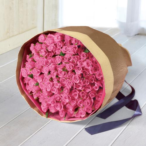 生花 花束「ピンクバラ99本」