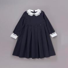 サイロコンパクトツイルレース襟袖ワンピース 120cm→130cm