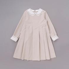 サイロコンパクトツイルレース襟袖ワンピース 120cm→130cm