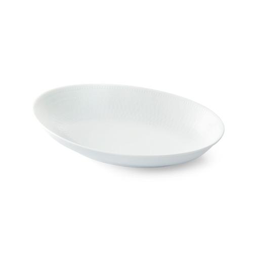 〈ロイヤル コペンハーゲン〉ホワイトパルメッテ オーバルディッシュ