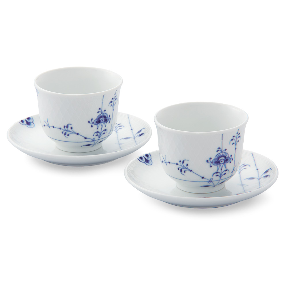 〈ロイヤル コペンハーゲン〉ブルーパルメッテ ペアティーセット