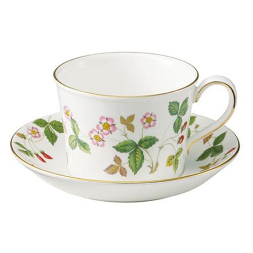 〈ウェッジウッド〉ワイルド ストロベリー ティーカップ＆ソーサー（デルフィ）