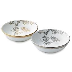 〈ウェッジウッド〉ヴェラ・ウォン ヴェラ レース マルチソーサー ペア（ゴールド・プラチナ）