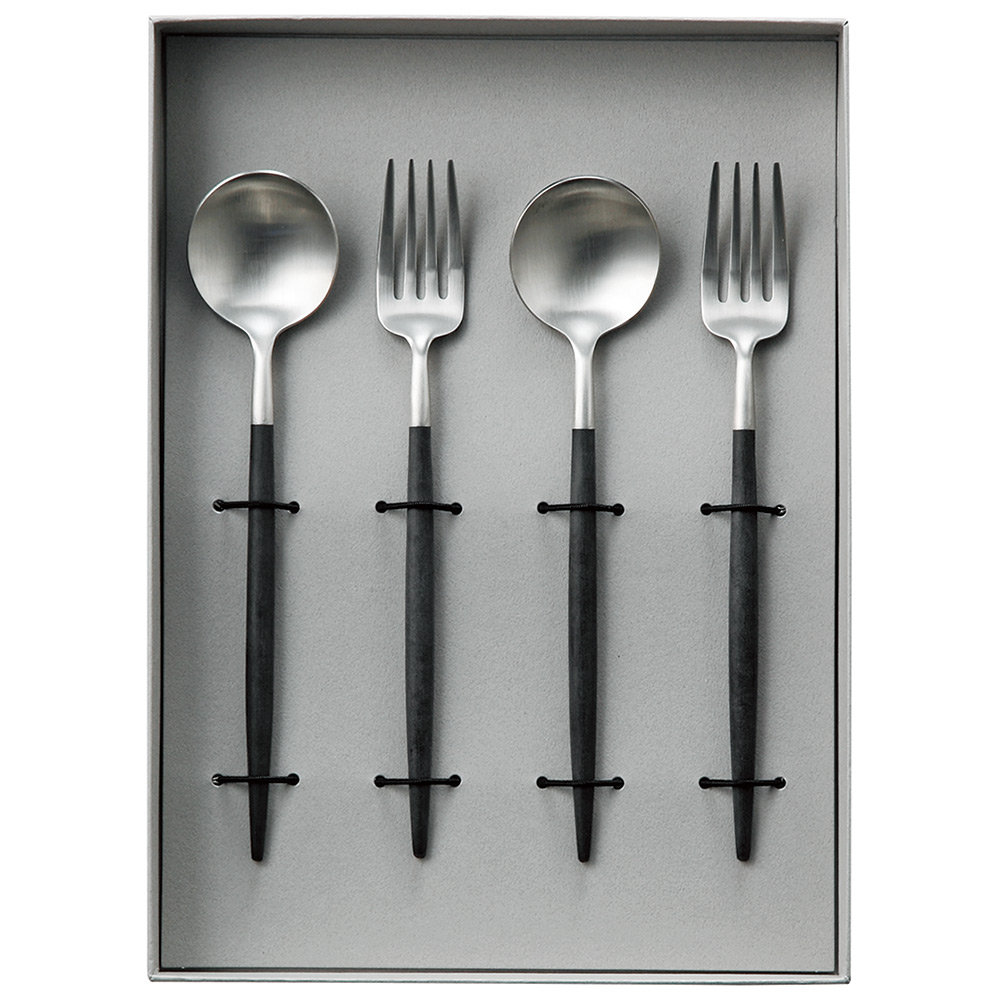 〈クチポール〉ゴアブラック×シルバー デザート4本ギフトセット