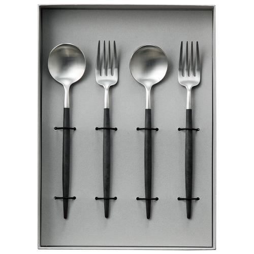 〈クチポール〉ゴアブラック×シルバー デザート4本ギフトセット