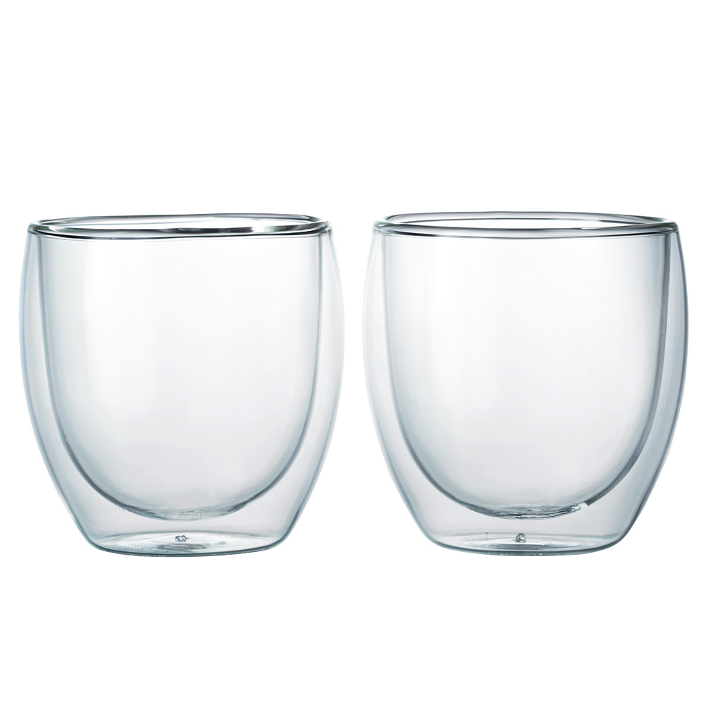 〈ボダム〉パヴィーナ ダブルウォールグラス250ml 2個セット
