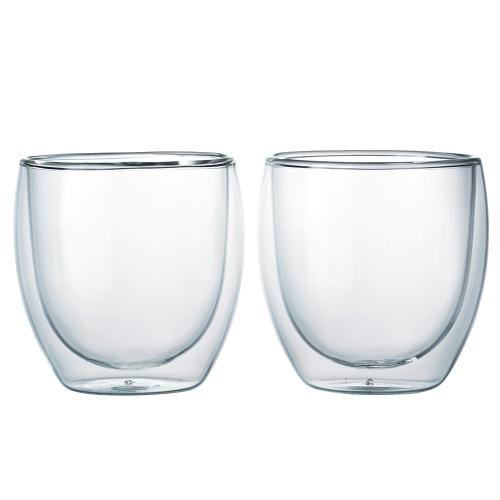 〈ボダム〉パヴィーナ ダブルウォールグラス250ml 2個セット