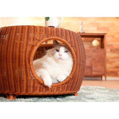 ラタンカフェテーブルベッド