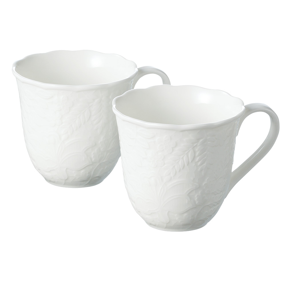 〈ナルミ〉ホニトンレース ペアマグセット