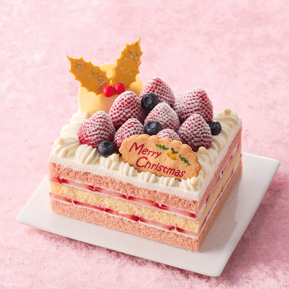 【店頭受取／新宿店】しっとりスポンジのクリスマスショートケーキ[E-23]【12月24日（木）・25日（金）】