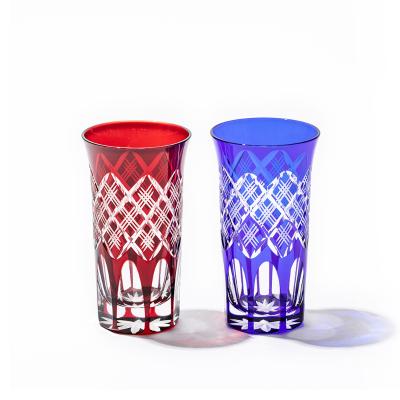 B3s  伝統工芸　江戸切子　グラス  2個　太武朗工房　共箱 B3伝統工芸 江戸切子 グラス 2個 太武朗工房 共箱 太武