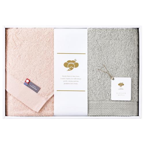 〈今治 クレシェンド〉潤いのタオル タオルセット さくら＆クレイ