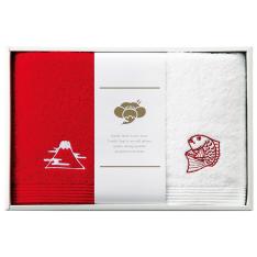 〈今治 クレシェンド〉潤いのタオル タオルセット 赤富士・鯛