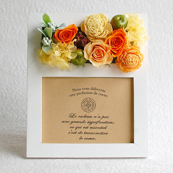 カンパーニュ写真立てホワイト 花オレンジ 商品詳細 高島屋オンラインストア