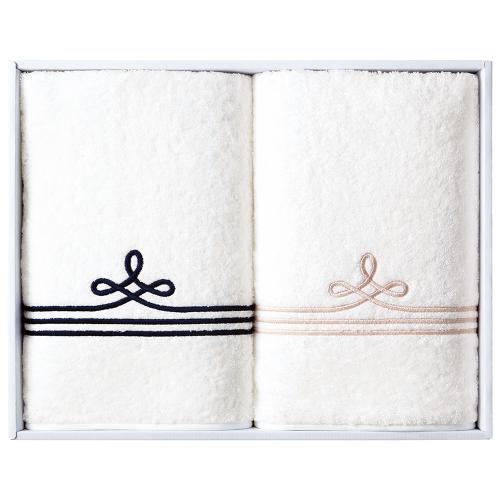 〈ホットマン〉1秒タオル ボーダー バスタオルセット