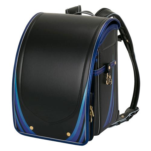 ＜スーパーフラッシュ　フィーヴァー＞ランドセル（05-85300 ブラック×メタリックブルー）