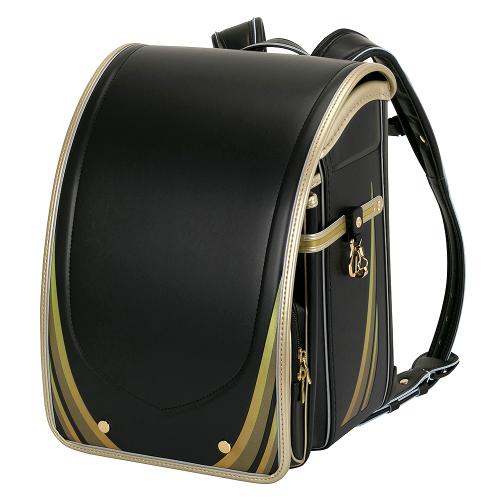 ＜スーパーフラッシュ　フィーヴァー＞ランドセル（05-85300 ブラック×ゴールド）