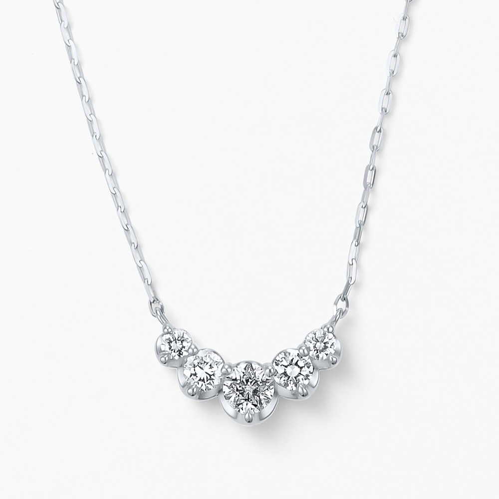 Pt950／Pt850 ダイヤモンドネックレス