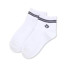 刺しゅう入りラインクルーソックス 11～13cm→22～24cm