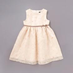 オーガンジーフラワー刺しゅうワンピース 120cm→130cm