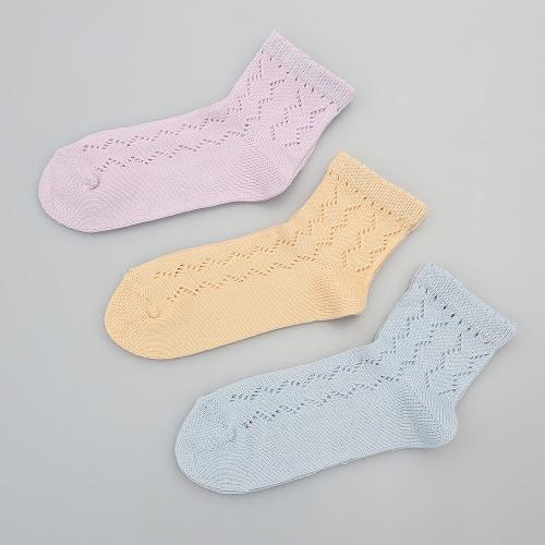 ゆったり靴下ショートレース編み3足セット