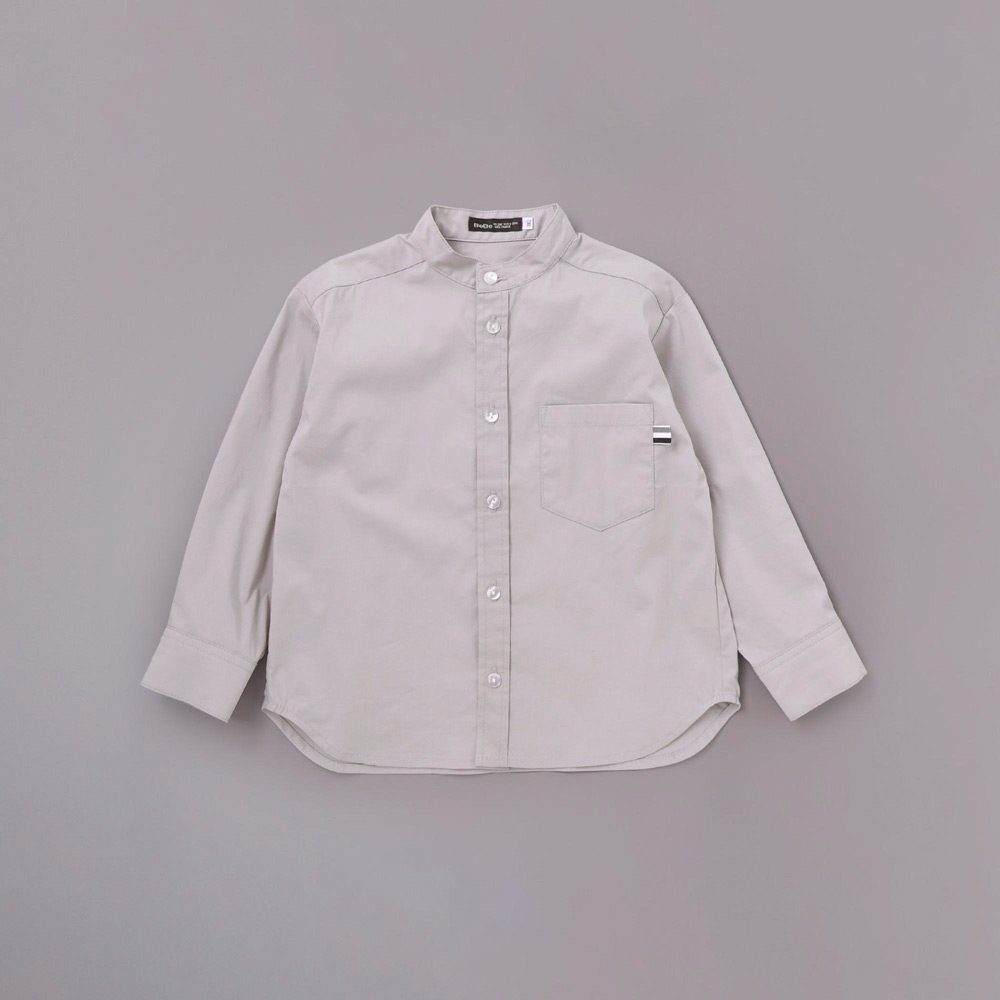 ストレッチウェザーバンドカラー長袖シャツ 120cm→130cm