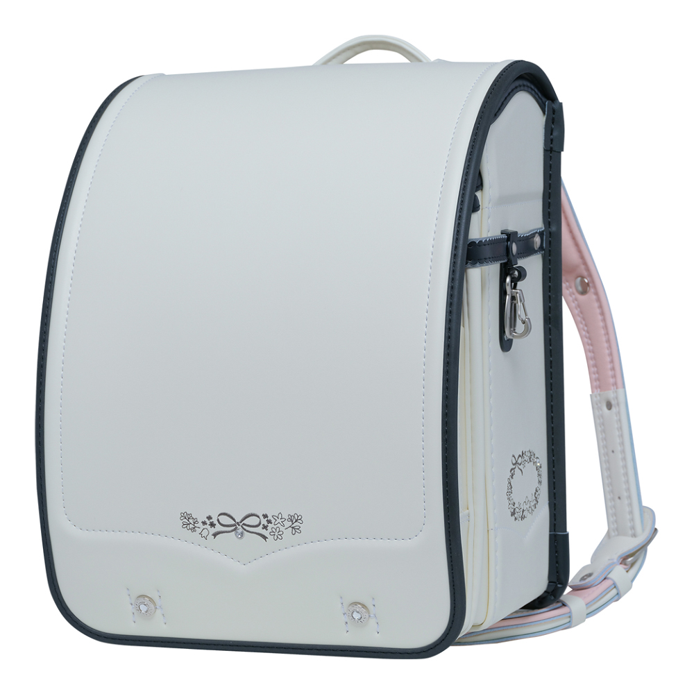 ＜くるピタ 花かざり＞ランドセル（1KH5684Kアイボリー・ブラック）