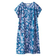 フレンチ袖タオルドレス(フレンチ袖ターコイズブルー M-L/L-LL)