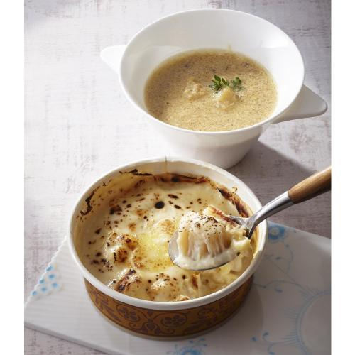帆立グラタン&トリュフ入帆立チャウダー