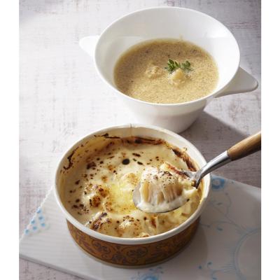 帆立グラタン&トリュフ入帆立チャウダー