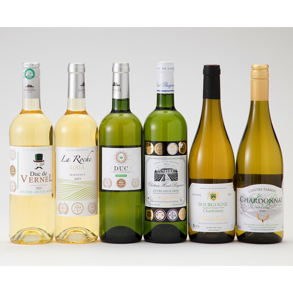 【計19冠】フランス・ボルドー8冠、ブルゴーニュ金賞含む辛口白ワイン6本セット