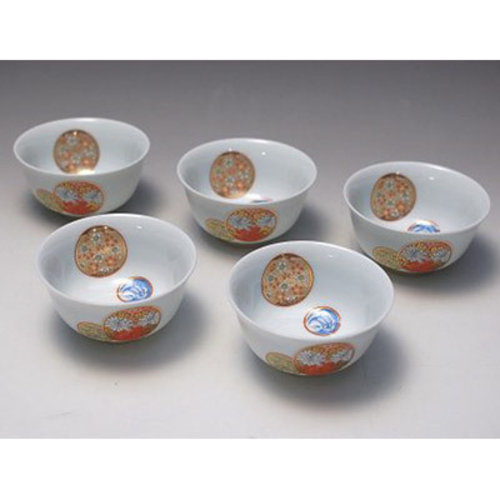 寿赤絵 福重ね仙茶碗揃
