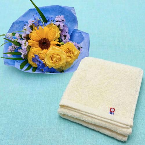 【父の日】ひまわりの花束とスリムバスタオル