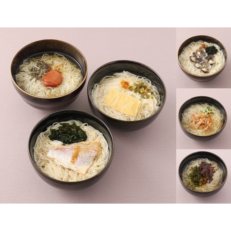 【母の日】菊乃井にゅうめん6種（鯛・梅・湯葉・しじみ・刻みきつね・潮の香）＜母の日掛け紙付＞