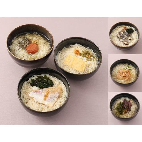 【母の日】菊乃井にゅうめん6種（鯛・梅・湯葉・しじみ・刻みきつね・潮の香）＜母の日掛け紙付＞