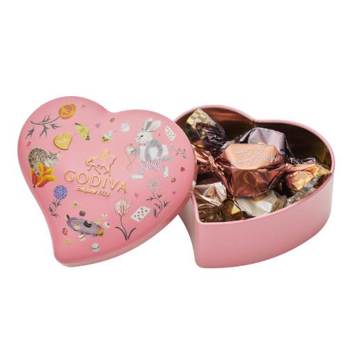 【バレンタインデー】アリスのティーパーティ G キューブ アソートメント ミニハート缶 5粒入