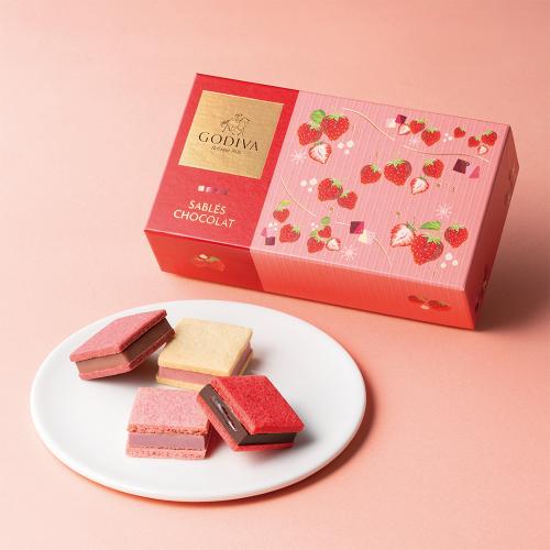【バレンタインデー】サブレショコラ ストロベリー アソートメント 5個入