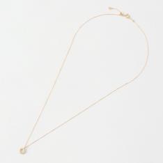 K18計0．1ctダイヤエターナルペンダント