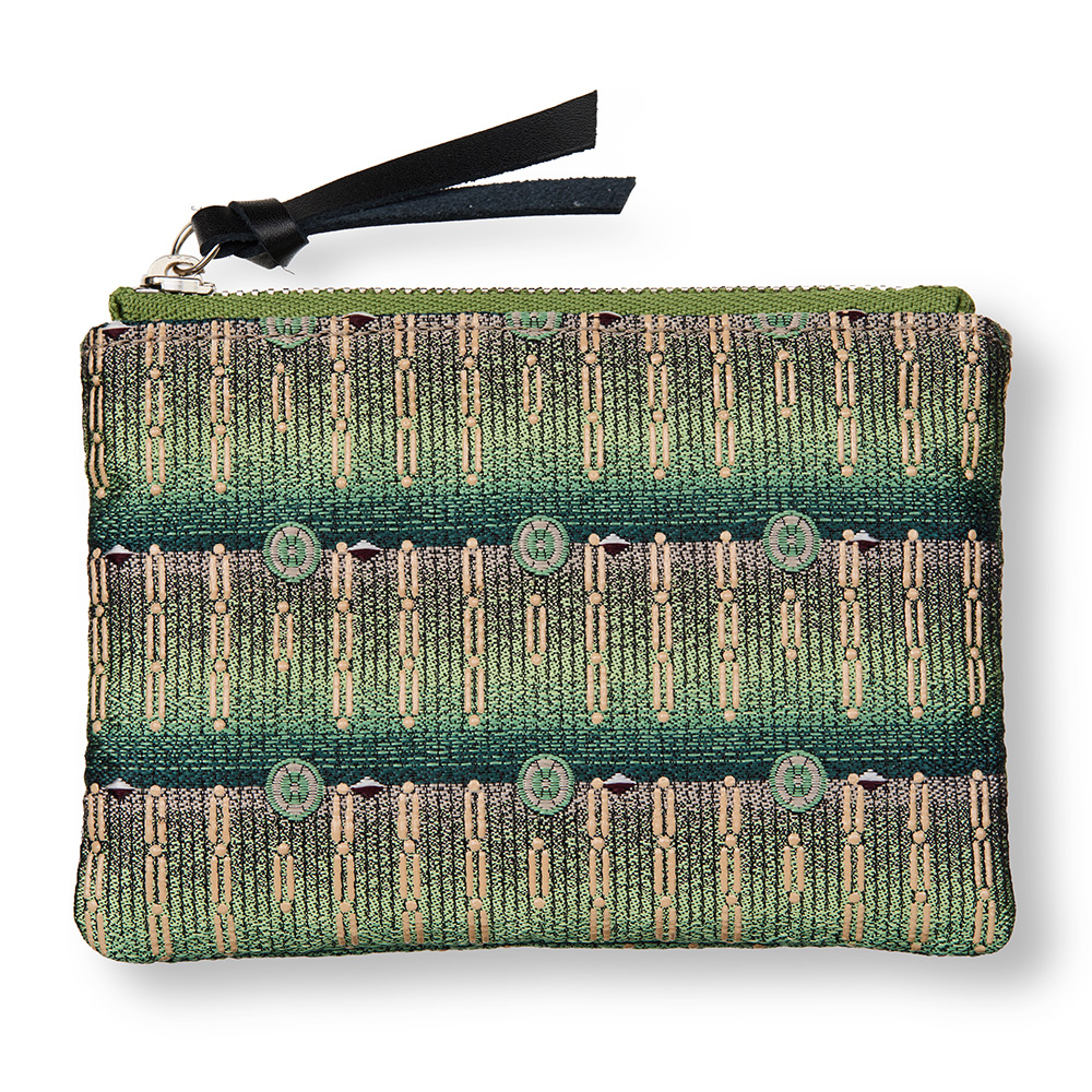 西陣織＋漆 スクエアポーチ スモール CHARM