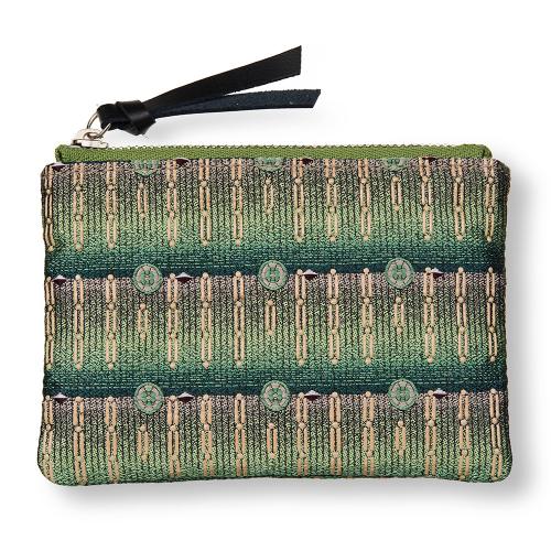 西陣織＋漆 スクエアポーチ スモール CHARM