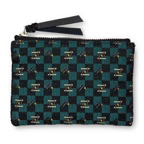 西陣織＋漆 スクエアポーチ スモール DARE