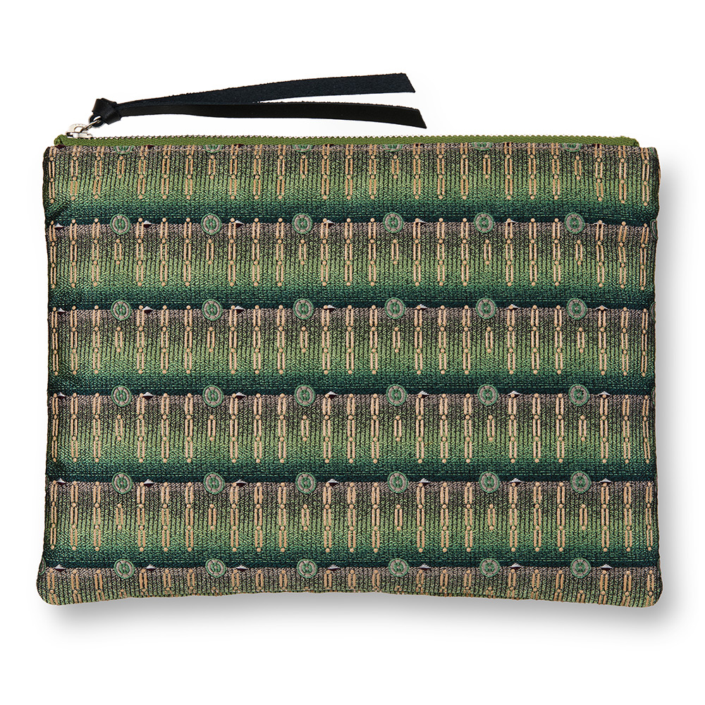 西陣織＋漆 スクエアポーチ ミディアム CHARM