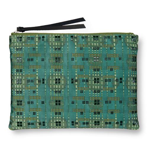 西陣織＋漆 スクエアポーチ ミディアム GROW