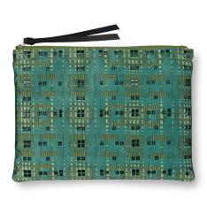 西陣織＋漆 スクエアポーチ ミディアム GROW